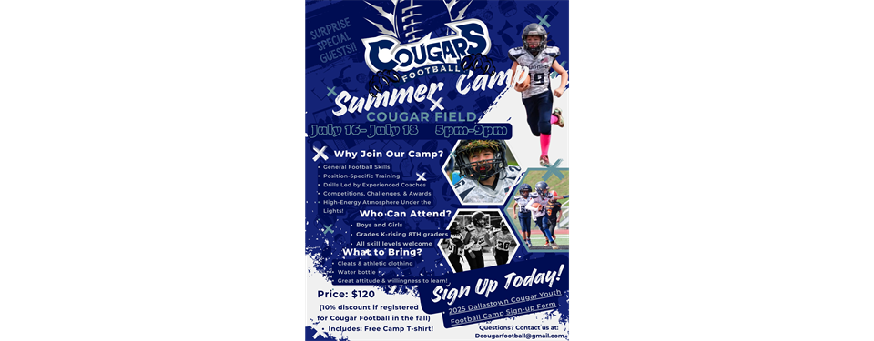 1st Dallastown Cougar Football Camp